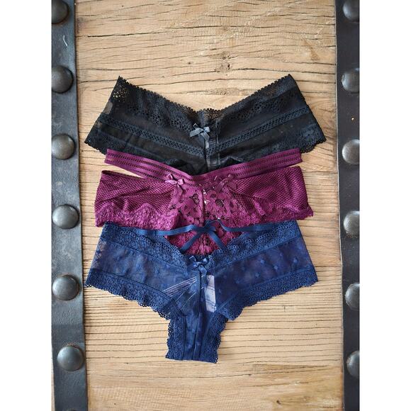 Victoria's Secret Cheeky Hipster Panty Bundle sz xSmall New - Picture 1 of 4